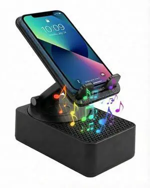 Cell Phone Stand 3-in-1 Foldable with Induction Speaker & Atmosphere Light, 360° Rotation Audio Dock, Compatible with iPhone/Android Phones, Birthday Gifts for Men Women Dad Mom Cell Phone Stand 3-in-1 Foldable with Induction Speaker & Atmosphere Light, 360° Rotation Audio Dock, Compatible with iPhone/Android Phones, Birthday Gifts for Men Women Dad Mom