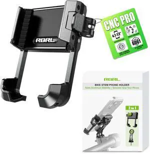 Bike Phone Holder, CNC Machined & Forged Aluminum Bicycle Stem Phone Mount, 1s Quick-Lock V-Shape Clamp, Anti-Shake Headset Cap Mount Design, Camera Friendly, Fits 4.77.2" Phones Bike Phone Holder, CNC Machined & Forged Aluminum Bicycle Stem Phone Mount, 1s Quick-Lock V-Shape Clamp, Anti-Shake Headset Cap Mount Design, Camera Friendly, Fits 4.77.2" Phones