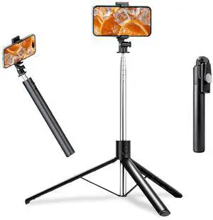67" Phone Tripod Selfie Stick for iPhone and Android Phone, Cell Phone Tripod Stand with Wireless Remote Control 67" Phone Tripod Selfie Stick for iPhone and Android Phone, Cell Phone Tripod Stand with Wireless Remote Control