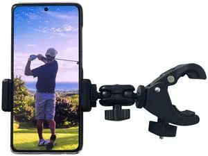 Phone Holder with ClampCell Phone Holder Mount Clip for Golf Cart,Wheelchair Walker,Universal Phone Mount Holder. Phone Holder with ClampCell Phone Holder Mount Clip for Golf Cart,Wheelchair Walker,Universal Phone Mount Holder.