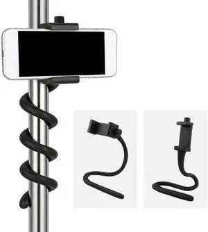 Flexible Phone Holder for Treadmill, Stroller, Spin Bike, Shopping Cart, Desk, Portable Gooseneck 16.9 Long Arm Phone Mount for 4.7-7" Smartphones Flexible Phone Holder for Treadmill, Stroller, Spin Bike, Shopping Cart, Desk, Portable Gooseneck 16.9 Long Arm Phone Mount for 4.7-7" Smartphones