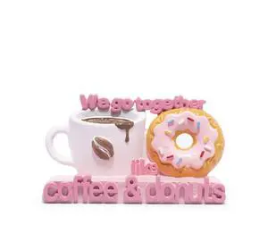 Coffee & Donuts Phone Stand - Cute Resin Phone Holder for Desk, Bedside Table, and Kitchen Counter, Adjustable Vertical & Horizontal Display, Fun Gift for Coffee Lovers, Women, and Teens Coffee & Donuts Phone Stand - Cute Resin Phone Holder for Desk, Bedside Table, and Kitchen Counter, Adjustable Vertical & Horizontal Display, Fun Gift for Coffee Lovers, Women, and Teens
