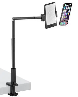 Tablet Holder Stand, Phone/Kindle Holder with Flexible Aluminum Alloy Long Arm, C Clamp for Headboard Bedside&Table, Compatible with 3.5-11" iPad,Kindle, iPhone 15 14 Plus/Pro Max,B Tablet Holder Stand, Phone/Kindle Holder with Flexible Aluminum Alloy Long Arm, C Clamp for Headboard Bedside&Table, Compatible with 3.5-11" iPad,Kindle, iPhone 15 14 Plus/Pro Max,B