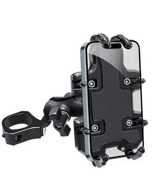 UTV Phone Mount for 1.75"-2" Roll Cage, 360 Adjustable Non-Slip 8-Claw Cell Phone Holder with Aluminum Bracket Fits RZR Ranger Pioneer Talon Teryx Mule, Holds 4"-7" Smartphones (Black) UTV Phone Mount for 1.75"-2" Roll Cage, 360 Adjustable Non-Slip 8-Claw Cell Phone Holder with Aluminum Bracket Fits RZR Ranger Pioneer Talon Teryx Mule, Holds 4"-7" Smartphones (Black)