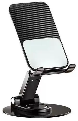Cell Phone Stand, Adjustable Phone Holder for Desk, Foldable Design with Non-Slip Base, Compatible with Mobile Phones and Tablets, Black Cell Phone Stand, Adjustable Phone Holder for Desk, Foldable Design with Non-Slip Base, Compatible with Mobile Phones and Tablets, Black