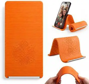 Flexible Silicone Aluminum Phone Stand,2026 New Anti-Slip Fexible Silicone Phone Holder,Folded into Any Shape Phone Holder for Tablet Laptop,Travel, Desk,Bed,Treadmill (Orange 1PCS) Flexible Silicone Aluminum Phone Stand,2026 New Anti-Slip Fexible Silicone Phone Holder,Folded into Any Shape Phone Holder for Tablet Laptop,Travel, Desk,Bed,Treadmill (Orange 1PCS)