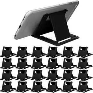 24 Pcs Cell Phone Stand, Universal Foldable Tablet Stand for Desk Compatible with 13 12 11 Pro XS Max x 8 6s Plus Smartphones(Black) 24 Pcs Cell Phone Stand, Universal Foldable Tablet Stand for Desk Compatible with 13 12 11 Pro XS Max x 8 6s Plus Smartphones(Black)