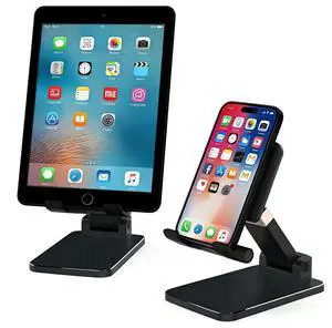 Adjustable Cell Phone Stand for Desk - Foldable Desktop Phone Holder Compatible with All 4-10 Inches Smartphone and Tablet for Workspace Organizers(1Pack) Adjustable Cell Phone Stand for Desk - Foldable Desktop Phone Holder Compatible with All 4-10 Inches Smartphone and Tablet for Workspace Organizers(1Pack)