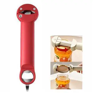 Bottle Opener Jar Opener for Weak Hands, Arthritic Hands, Seniors,Low Strength and Children with Beer Opener Red Bottle Opener Jar Opener for Weak Hands, Arthritic Hands, Seniors,Low Strength and Children with Beer Opener Red