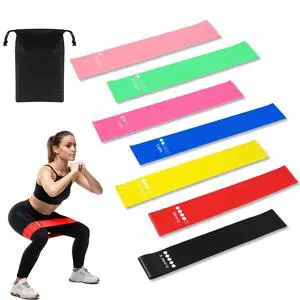 7 Pack Elastic Resistance Bands Set, Multi-Colored Workout Bands, Different Levels Exercise Band for Indoor and Outdoor Workouts, Glute and Leg Strength Training, Pilates and Yoga Practice 7 Pack Elastic Resistance Bands Set, Multi-Colored Workout Bands, Different Levels Exercise Band for Indoor and Outdoor Workouts, Glute and Leg Strength Training, Pilates and Yoga Practice