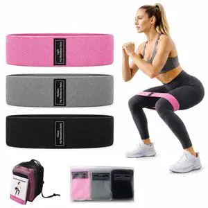 Exercise Bands, 3 Levels Fabric Resistance Bands for Working Out, Workout Bands Resistance for Women & Men, Multi-Colored Fabric Booty Bands for Leg Strength Training, Rehab, Yoga Exercise Bands, 3 Levels Fabric Resistance Bands for Working Out, Workout Bands Resistance for Women & Men, Multi-Colored Fabric Booty Bands for Leg Strength Training, Rehab, Yoga