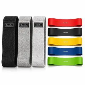 8-Piece Resistance Bands Set 5 Latex Bands + 3 Fabric Booty Bands Full Body Home Workout Kit for Women & Men 8-Piece Resistance Bands Set 5 Latex Bands + 3 Fabric Booty Bands Full Body Home Workout Kit for Women & Men