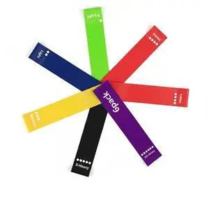 Resistance Bands Set of 6 Multi-Color Elastic Workout Bands for Men & Women, Ideal for Home Gym Resistance Bands Set of 6 Multi-Color Elastic Workout Bands for Men & Women, Ideal for Home Gym