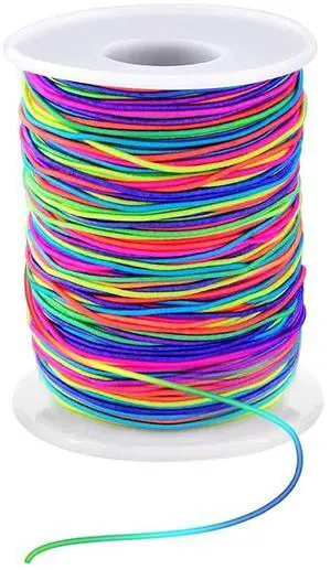 1mm Stretchy Bracelet String, Sturdy Rainbow Elastic String Elastic Cord for Jewelry Making, Necklaces, Beading and Crafts 1mm Stretchy Bracelet String, Sturdy Rainbow Elastic String Elastic Cord for Jewelry Making, Necklaces, Beading and Crafts