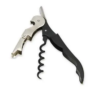 Select Waiters Corkscrew with Foil Cutter and Bottle Opener, 5 inches in Length, Stainless Steel/Black Select Waiters Corkscrew with Foil Cutter and Bottle Opener, 5 inches in Length, Stainless Steel/Black