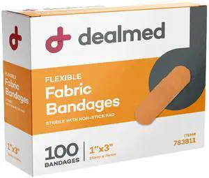 Sterile Flexible Fabric Adhesive Bandages 1x3 Inch 100/Box - Breathable First Aid Strip Pack - Soft Stretch Wound Patch for Medical, Emergency Kits & Clinic Sterile Flexible Fabric Adhesive Bandages 1x3 Inch 100/Box - Breathable First Aid Strip Pack - Soft Stretch Wound Patch for Medical, Emergency Kits & Clinic