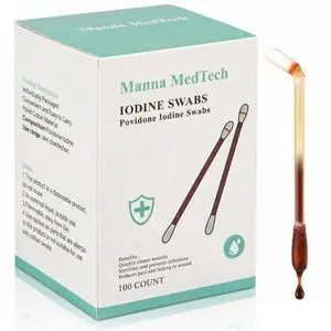 Listed Item of HSA/FSA Premium Organic Cotton Iodine Swabs Individually Packaged Snap & Flow Wound Care for Cuts, Scrapes & Burns, Travel-Friendly (100 Count) Listed Item of HSA/FSA Premium Organic Cotton Iodine Swabs Individually Packaged Snap & Flow Wound Care for Cuts, Scrapes & Burns, Travel-Friendly (100 Count)