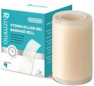 Hydrocolloid Roll for Wound Care - Medical Grade Hydrocolloid Bandages with Flexible & Waterproof, Ultra-Thin, Self-Adhesive, DIY Shape & Size Home First Aid Kit Essential (2in*5ft) Hydrocolloid Roll for Wound Care - Medical Grade Hydrocolloid Bandages with Flexible & Waterproof, Ultra-Thin, Self-Adhesive, DIY Shape & Size Home First Aid Kit Essential (2in*5ft)