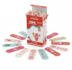 Bandages Flexible, Breathable Fabric Adhesive, Waterproof, 100-Count with 45 Cute Styles for Minor Cuts, Scrapes, Wounds & Burns Bandages Flexible, Breathable Fabric Adhesive, Waterproof, 100-Count with 45 Cute Styles for Minor Cuts, Scrapes, Wounds & Burns