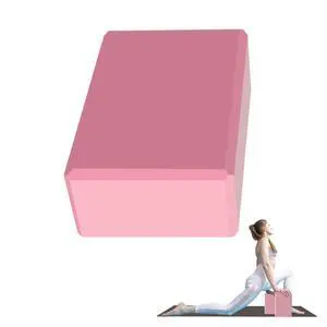 Yoga Block - Unsupported Latex Eva foam - Soft non slip surface with bevel for yoga, pilates, meditation - Yoga accessories for stability, balance and deep stretching (Pink) Yoga Block - Unsupported Latex Eva foam - Soft non slip surface with bevel for yoga, pilates, meditation - Yoga accessories for stability, balance and deep stretching (Pink)