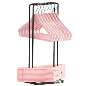 Hanger Organizer, Hanger Storage Stacker Stand Holds Up 110 Wire Clothes Hangers for Closet Laundry Room, Portable Sturdy Hanger Holder for Children Adults Clothes Hangers, Hangers Space Saving, Black Hanger Organizer, Hanger Storage Stacker Stand Holds Up 110 Wire Clothes Hangers for Closet Laundry Room, Portable Sturdy Hanger Holder for Children Adults Clothes Hangers, Hangers Space Saving, Black
