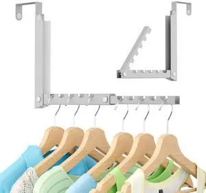 Over The Door Hanger Clothes Drying Rack, Foldable Over The Door Organizer Hooks with 10 Ridges,Portable Hanging Door Coat Towels Storage Rack for Small Space Laundry Room Bathroom Closets Over The Door Hanger Clothes Drying Rack, Foldable Over The Door Organizer Hooks with 10 Ridges,Portable Hanging Door Coat Towels Storage Rack for Small Space Laundry Room Bathroom Closets