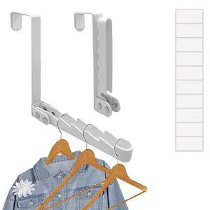 2 Pack Over The Door Drying Rack,Foldable Clothes Hanger Hook Organizer,Space Saving Folding Over The Door Clothes Drying Rack for Laundry,Coats,Towels,Hats,BagsWhite 2 Pack Over The Door Drying Rack,Foldable Clothes Hanger Hook Organizer,Space Saving Folding Over The Door Clothes Drying Rack for Laundry,Coats,Towels,Hats,BagsWhite