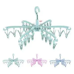 Foldable Drying Rack with 24 Clips for Drying Socks Lingerie Baby Clothes Drying Towels Rotatable Sock Drying Rack Foldable Drying Rack with 24 Clips for Drying Socks Lingerie Baby Clothes Drying Towels Rotatable Sock Drying Rack