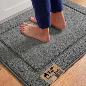 Heavy Duty Washable Kitchen Rug with Rubber Backing, Ultra Absorbent Stain Resistant Under Sink Mat, Thick and Soft on Feet, Home Decor Entryway Carpet Rugs for Floor, 30x20, Gray Heavy Duty Washable Kitchen Rug with Rubber Backing, Ultra Absorbent Stain Resistant Under Sink Mat, Thick and Soft on Feet, Home Decor Entryway Carpet Rugs for Floor, 30x20, Gray