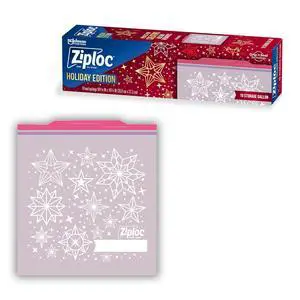 Gallon Food Storage Bags, Grip 'n Seal Technology for Easier Grip, Open, and Close, 19 Count, Holiday Designs Gallon Food Storage Bags, Grip 'n Seal Technology for Easier Grip, Open, and Close, 19 Count, Holiday Designs