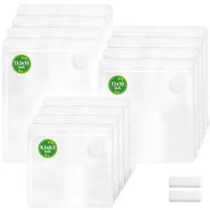 Reusable Vacuum Sealer Bags - BPA-Free, Leakproof Food Storage Bags for Sous Vide, Freezer & Meal Prep | Compatible with Most Vacuum Sealers (3 Size Bags 12 Pcs) Reusable Vacuum Sealer Bags - BPA-Free, Leakproof Food Storage Bags for Sous Vide, Freezer & Meal Prep | Compatible with Most Vacuum Sealers (3 Size Bags 12 Pcs)