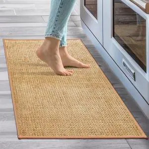 Kitchen Rugs and Mats Non Slip Washable Non Skid Rubber Floor Mat for Standing, Front of Sink, Entrance, Laundry - Absorbent, 20"x32", Beige Kitchen Rugs and Mats Non Slip Washable Non Skid Rubber Floor Mat for Standing, Front of Sink, Entrance, Laundry - Absorbent, 20"x32", Beige