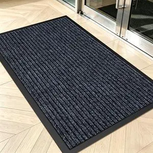 Commercial Floor Mat Non-Slip Waterproof, 29"x17" Front Door Mat for High Traffic Areas, Easy Clean Low Profile Durable Rug, for Entryway, Indoor/Outdoor, Office, Industrial, Garage, Grey Commercial Floor Mat Non-Slip Waterproof, 29"x17" Front Door Mat for High Traffic Areas, Easy Clean Low Profile Durable Rug, for Entryway, Indoor/Outdoor, Office, Industrial, Garage, Grey