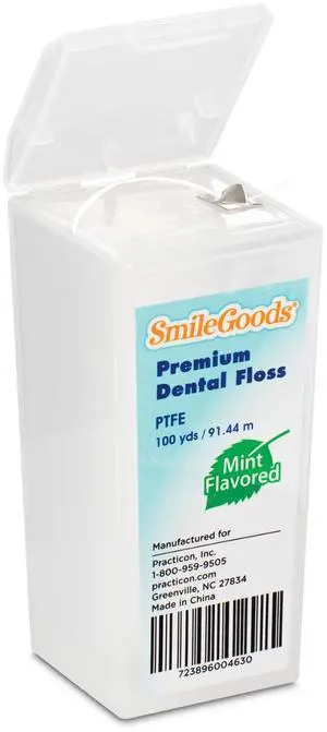 SmileGoods Premium PTFE Dental Floss, 100 yards, Mint Flavored SmileGoods Premium PTFE Dental Floss, 100 yards, Mint Flavored