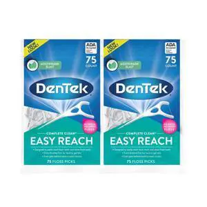 Complete Clean Easy Reach Floss Picks, Advanced Fluoride Coating, Mouthwash Blast Flavor, 75 ct. (Pack of 2) Complete Clean Easy Reach Floss Picks, Advanced Fluoride Coating, Mouthwash Blast Flavor, 75 ct. (Pack of 2)