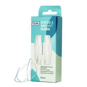 Bridge and Implant Floss for Dental Implants, Bridges, and Braces, Dental Flossers, 30 Pieces Bridge and Implant Floss for Dental Implants, Bridges, and Braces, Dental Flossers, 30 Pieces