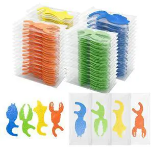 Individually Wrapped Floss for Kids Bulk Kids Flossers Marine Animal-Shaped Baby Floss 4 Colors Toddler Flossers Helps Prevent Tooth Decay & Gum Diseas for Family Travel Picnics (100) Individually Wrapped Floss for Kids Bulk Kids Flossers Marine Animal-Shaped Baby Floss 4 Colors Toddler Flossers Helps Prevent Tooth Decay & Gum Diseas for Family Travel Picnics (100)