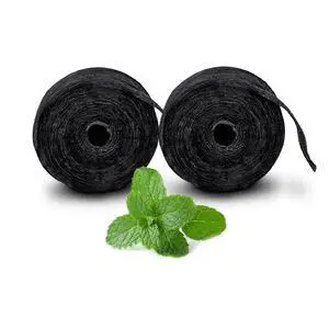 Expandable Dental Floss Treated Activated Charcoal, Xylitol Natural Based Wax (Mint, Pack of 2 (Refills Only)) Expandable Dental Floss Treated Activated Charcoal, Xylitol Natural Based Wax (Mint, Pack of 2 (Refills Only))