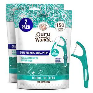 Dual Line Floss Picks (150 ct) - Double-Threaded Dyneema Floss with Angled Pick for Effective Plaque Removal - Dentist Recommended, Travel-Friendly Floss Picks for Adults & Kids - Unflavored Dual Line Floss Picks (150 ct) - Double-Threaded Dyneema Floss with Angled Pick for Effective Plaque Removal - Dentist Recommended, Travel-Friendly Floss Picks for Adults & Kids - Unflavored