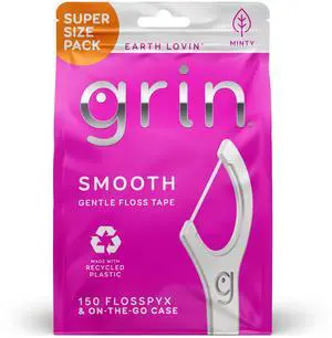 Smooth Flosspyx, Gentle Floss Picks, 150 Count, Dental Flossers, Minty Flavor, Recycled Plastic, Smooth Floss, Tight Teeth, Premium Longer Floss Head, Includes Safe Fold-Back Tooth Pick Smooth Flosspyx, Gentle Floss Picks, 150 Count, Dental Flossers, Minty Flavor, Recycled Plastic, Smooth Floss, Tight Teeth, Premium Longer Floss Head, Includes Safe Fold-Back Tooth Pick