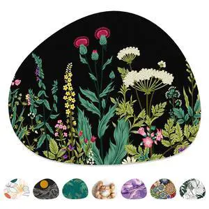 Mouse Pad, Premium-Textured Oval Computer Pad, 8.7" x 7.1" Thick 3 mm Anti-Slip Waterproof Rubber Cute Mouse Mat for Office, Home, Gaming, Laptop, PC, Black Dandelion Mouse Pad, Premium-Textured Oval Computer Pad, 8.7" x 7.1" Thick 3 mm Anti-Slip Waterproof Rubber Cute Mouse Mat for Office, Home, Gaming, Laptop, PC, Black Dandelion