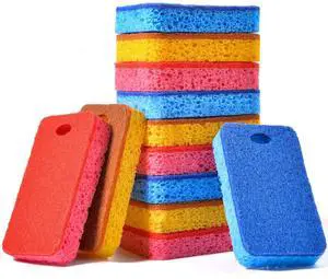 12-Count Scrub Sponges Kitchen Sponge Heavy Duty, Cellulose Sponges with Scouring Pads Dual-Sided for Kitchen and Household Use (Square-Multi) 12-Count Scrub Sponges Kitchen Sponge Heavy Duty, Cellulose Sponges with Scouring Pads Dual-Sided for Kitchen and Household Use (Square-Multi)