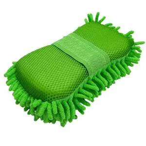 Microfiber Car Wash Sponge, Scratch-Free Vehicle Washing Mitt with Chenille & Mesh Sides, Highly Absorbent Sponge Lint-Free Cleaning Tool for Car Washing & Detailing (Green) Microfiber Car Wash Sponge, Scratch-Free Vehicle Washing Mitt with Chenille & Mesh Sides, Highly Absorbent Sponge Lint-Free Cleaning Tool for Car Washing & Detailing (Green)