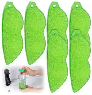 6 Pcs Bean Bottle Cleaning Sponge Reusable Bean Shape Water Bottle Cleaning Sponge Magic Heat Resistance Pod Sponges with Ceramic Balls Green Shaped Internal Tools of Small Mouth 6 Pcs Bean Bottle Cleaning Sponge Reusable Bean Shape Water Bottle Cleaning Sponge Magic Heat Resistance Pod Sponges with Ceramic Balls Green Shaped Internal Tools of Small Mouth