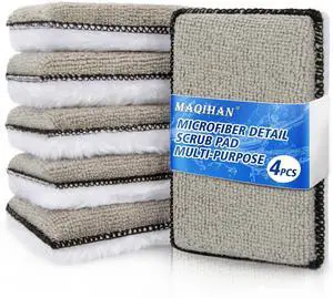 Microfiber Applicator Pad - 4PCS Microfiber Pads Detailing Sponge, 5x4 Inch Car Interior Detailing Kit for Leather Sofa Shoes Bags, Car Wash Sponge for Household Cleaning Microfiber Applicator Pad - 4PCS Microfiber Pads Detailing Sponge, 5x4 Inch Car Interior Detailing Kit for Leather Sofa Shoes Bags, Car Wash Sponge for Household Cleaning