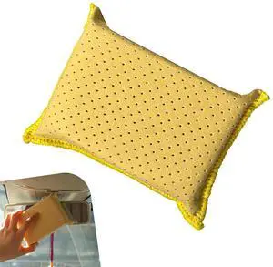 Car Windshield Cleaning Sponge Block, Non-woven Super Absorbent Window Glass Defogger, Double-Sided Microporous Suede Sponge, Portable Reusable Cleaning Supply for Cars (Yellow) Car Windshield Cleaning Sponge Block, Non-woven Super Absorbent Window Glass Defogger, Double-Sided Microporous Suede Sponge, Portable Reusable Cleaning Supply for Cars (Yellow)