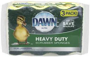 Heavy Duty Kitchen Dish Sponges, Green/Yellow (Pack of 3) Heavy Duty Kitchen Dish Sponges, Green/Yellow (Pack of 3)