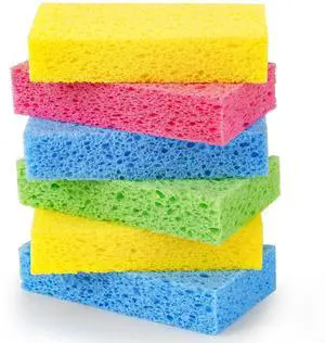 Cellulose Sponges, Heavy Duty Kitchen Sponges, Non-Scratch, 6 Pack Cellulose Sponges, Heavy Duty Kitchen Sponges, Non-Scratch, 6 Pack