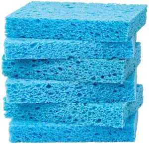 Cellulose Sponges,Heavy Duty Scrub Kitchen Sponge,Clean Tough Messes Without Scratching Sponges Kitchen Blue(6 Pack) Cellulose Sponges,Heavy Duty Scrub Kitchen Sponge,Clean Tough Messes Without Scratching Sponges Kitchen Blue(6 Pack)