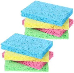 8PCS Cellulose Sponges, Colorful Non Scratch Sponges for Cleaning Dishes, Household Scrubbing Sponge Bulk, Compressed Natural Sponge for Kitchen Bathroom Sink(4 Colors) 8PCS Cellulose Sponges, Colorful Non Scratch Sponges for Cleaning Dishes, Household Scrubbing Sponge Bulk, Compressed Natural Sponge for Kitchen Bathroom Sink(4 Colors)